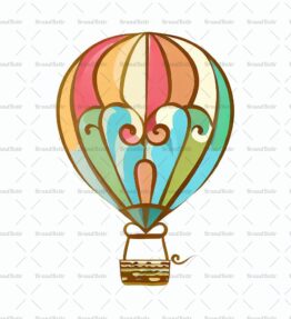 Verspielter Heißluftballon